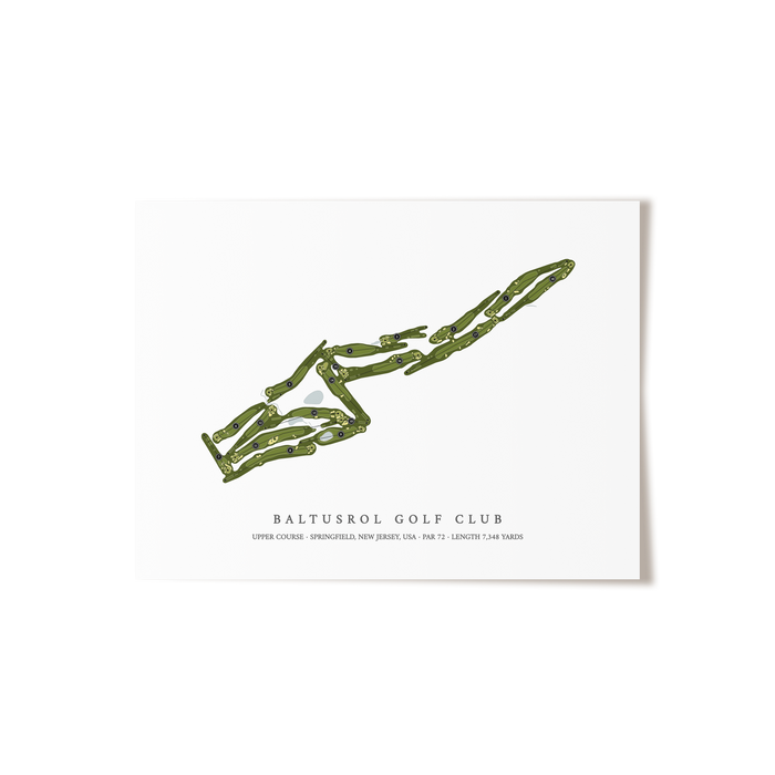 Baltusrol Golf Club - Upper Course | Golf Course Print | Unframed