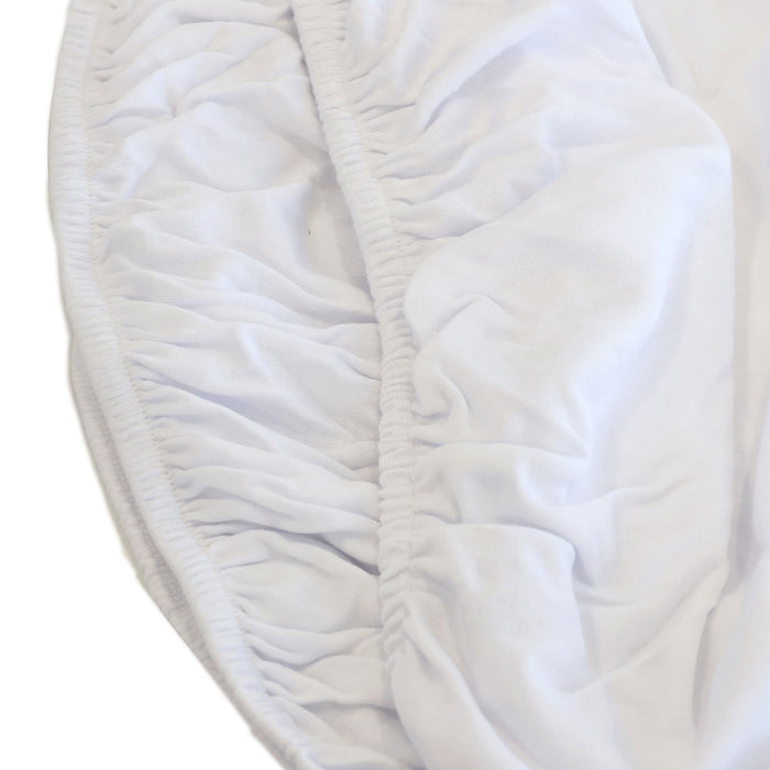 Bamboo White 2pk Moses Basket Jersey Fitted Sheets - Bubba Blue Australia
