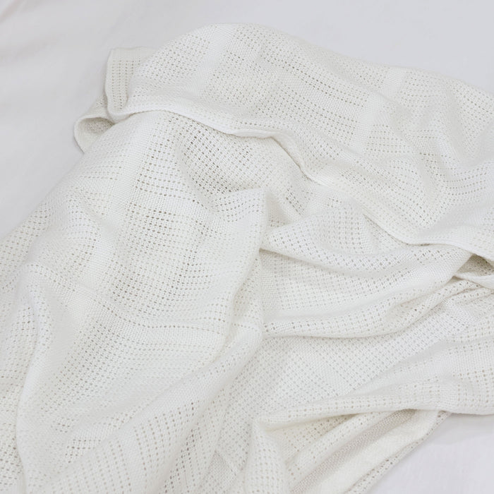 Bamboo White Cellular Large Blanket - Bubba Blue Australia