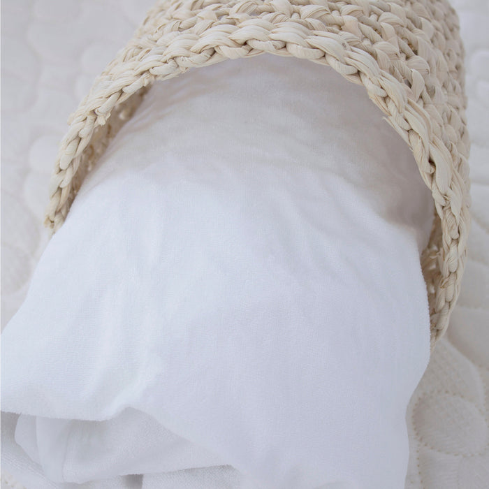 Bamboo White Moses Basket Waterproof Mattress Protector - Bubba Blue Australia
