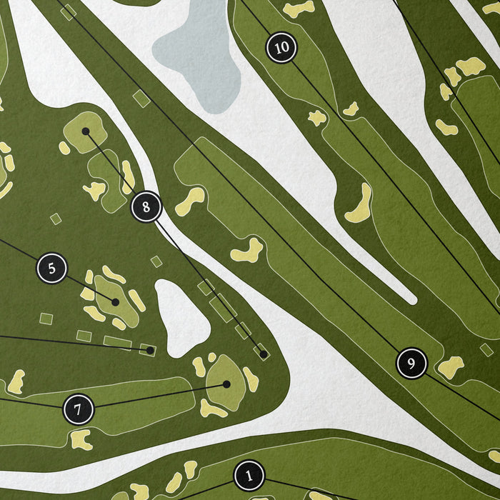 Barton Hills Country Club | Golf Course Print | Close Up