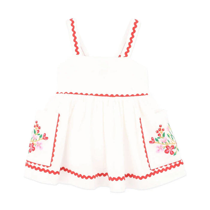 Bebe Festive Ric Rac Pocket Dress