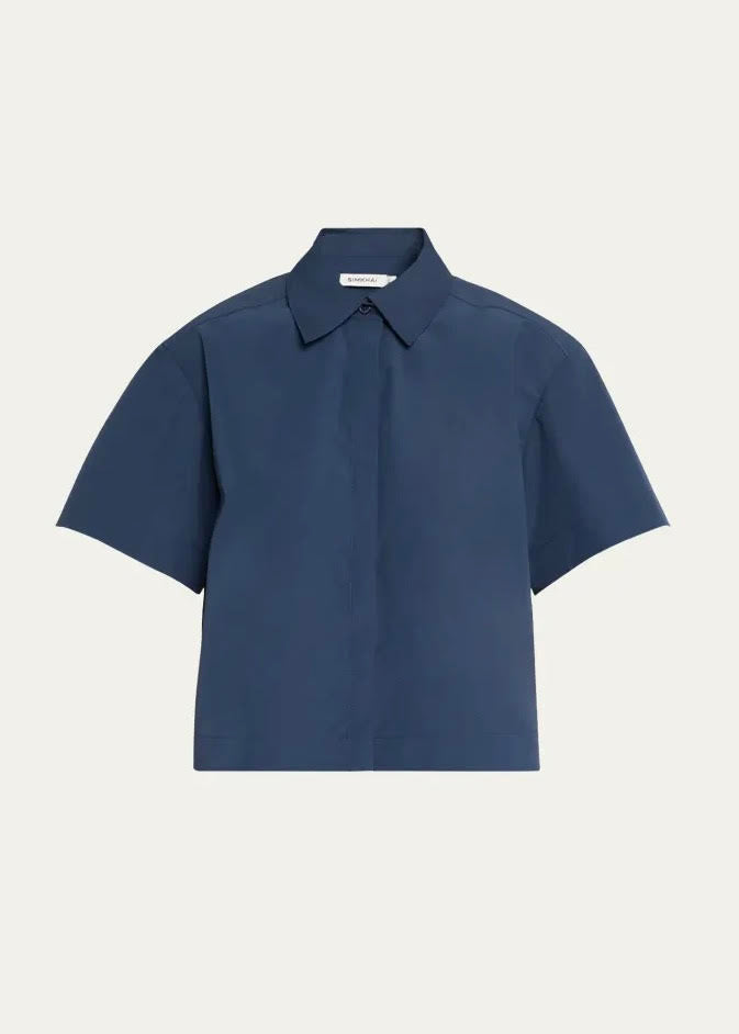 Bernie Pleated Shirt (Midnight)