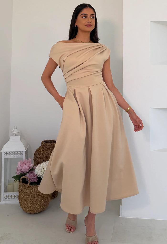Betty Asymmetric Midi Dress