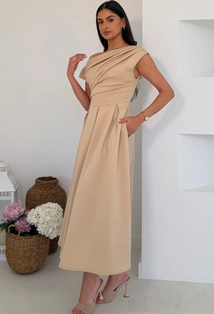 Betty Asymmetric Midi Dress
