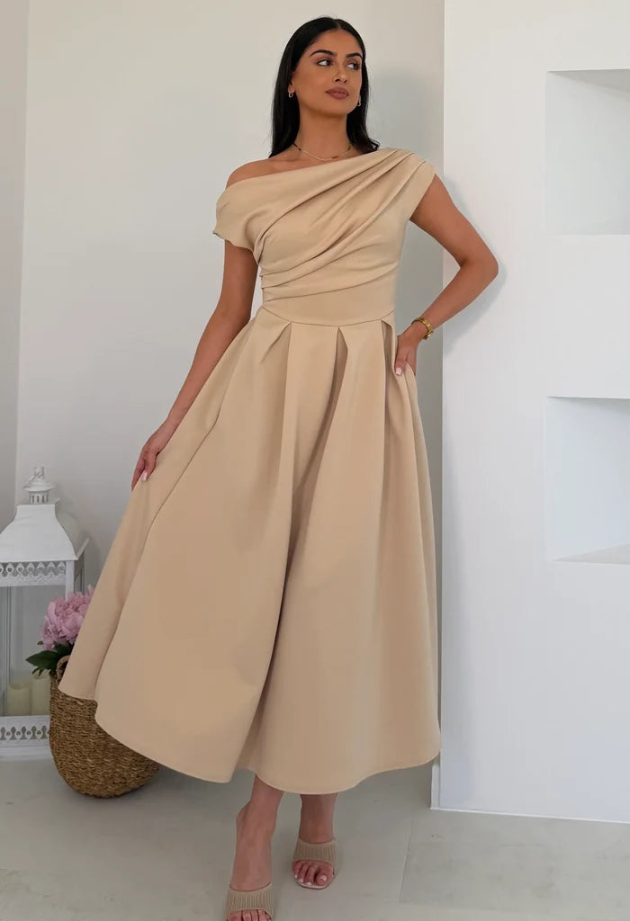 Betty Asymmetric Midi Dress