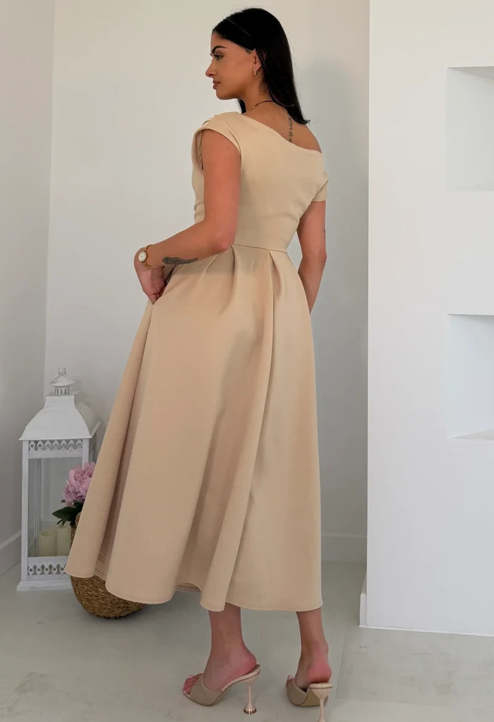 Betty Asymmetric Midi Dress