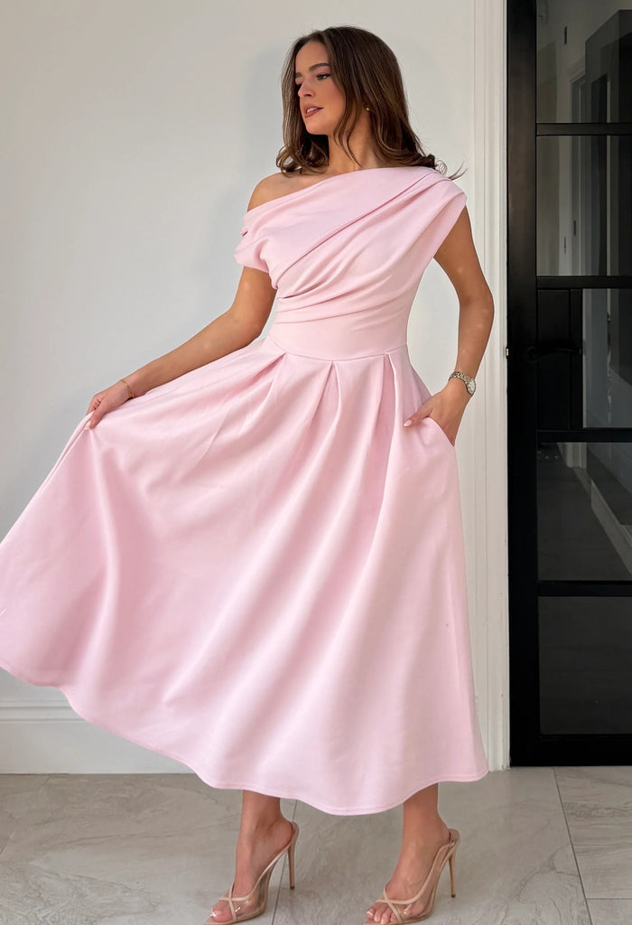 Betty Asymmetric Midi Dress