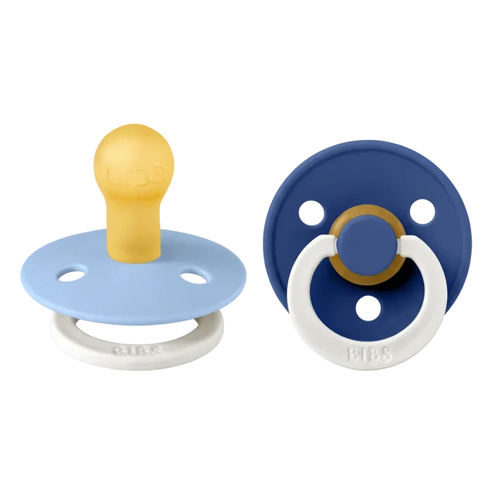 Bibs Pacifier - Sky Blue/Cornflower Glow 2 Pack