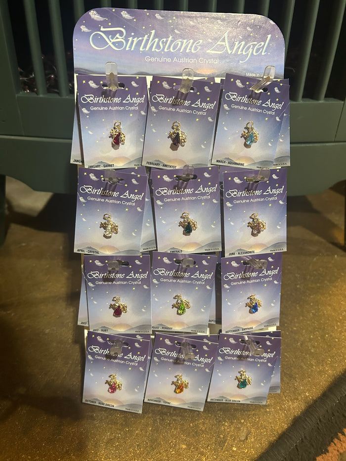 BIRTHSTONE ANGEL PIN
