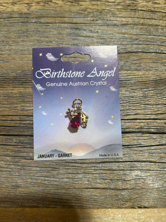 BIRTHSTONE ANGEL PIN
