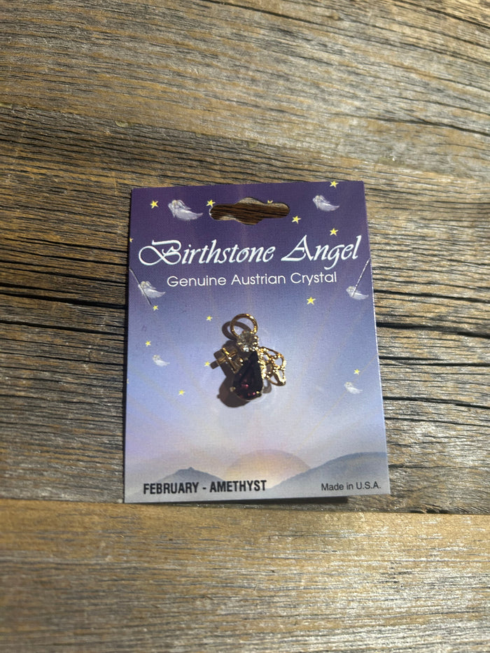 BIRTHSTONE ANGEL PIN