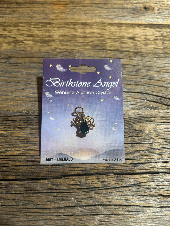BIRTHSTONE ANGEL PIN