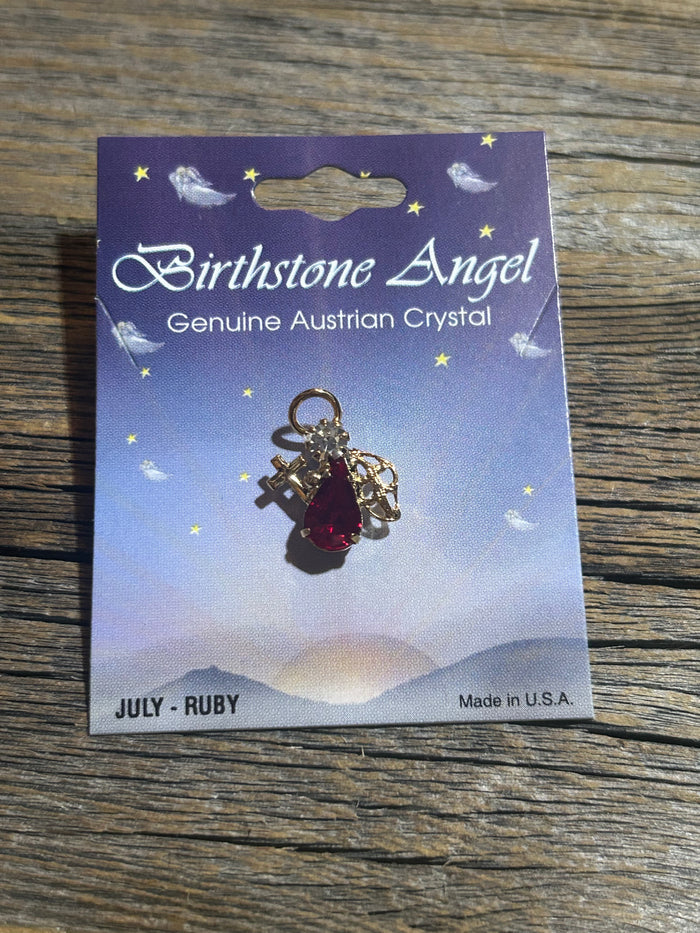 BIRTHSTONE ANGEL PIN