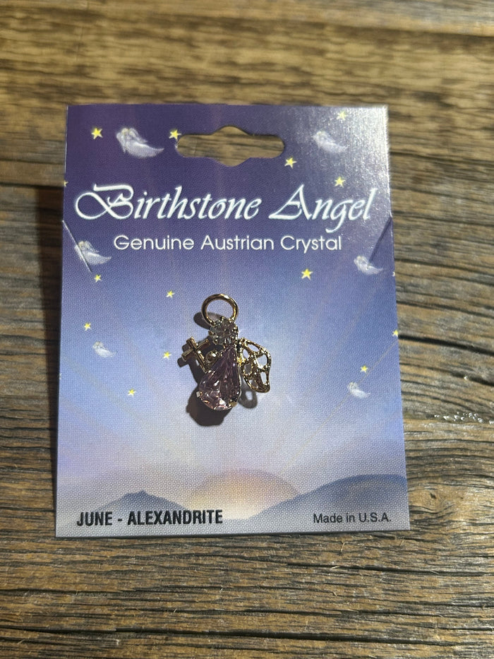 BIRTHSTONE ANGEL PIN