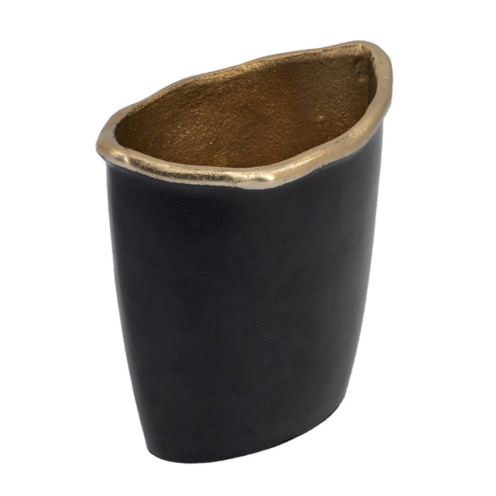 Black and Gold Vase II in black and gold aluminum from A and B Home