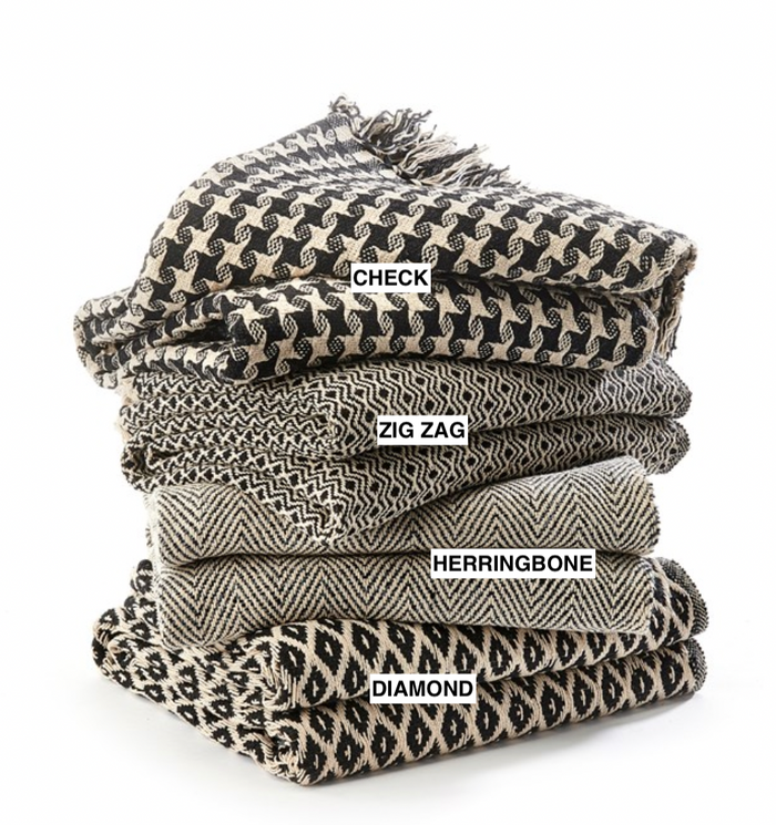 Black & Cream Handloom Throw