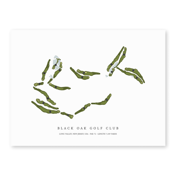Black Oak Golf Club | Golf Course Print | Unframed