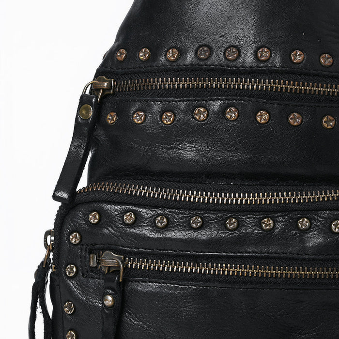Black Vintage Handmade Leather Sling