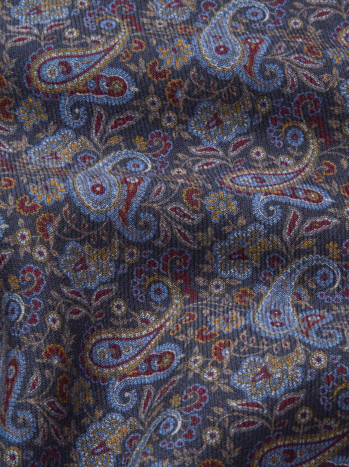 Aubin Navy Paisley Blackwood Printed Scarf | Scarf
