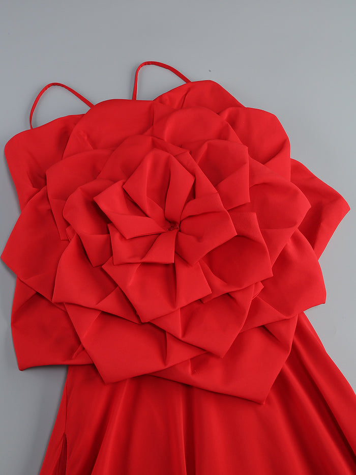 Bloom Couture Maxi Dress - Scarlet