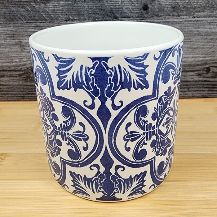 Blue Tile Canister by Blue Sky 5" Embossed Kitchen Home Décor Decorative Jar