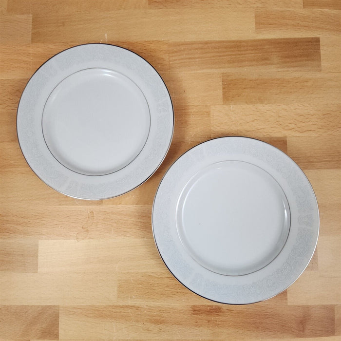 Bluedale 2 Bread & Butter Plate Set Blue White Flowers Ceramic Fine China Japan