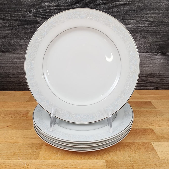 Bluedale Salad Plate Set of 4 by Fine China Japan Blue & White Flowers Ceramic