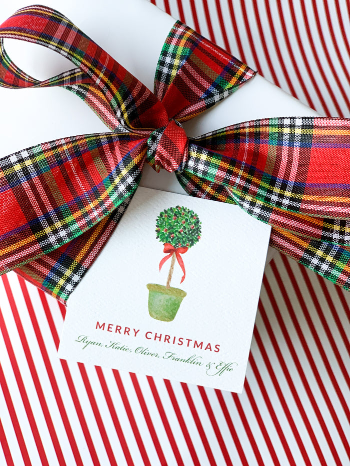 Boxwood Topiary Christmas Tiny Tag