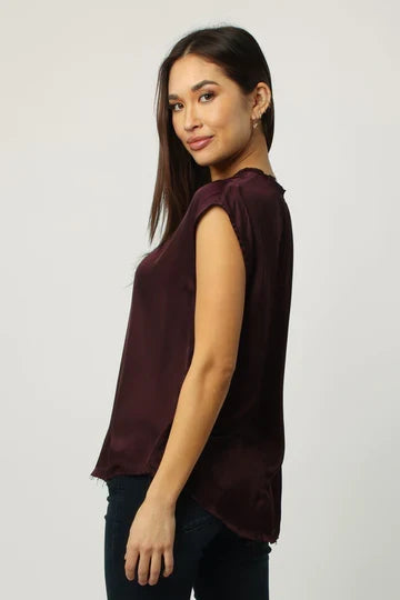 Boysenberry Yanis V-Neck Sleeveless Shirt