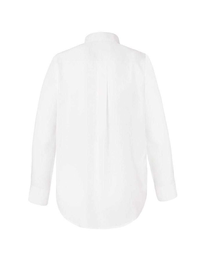 Brizo Twill Button Down Blouse - White - AMARIS