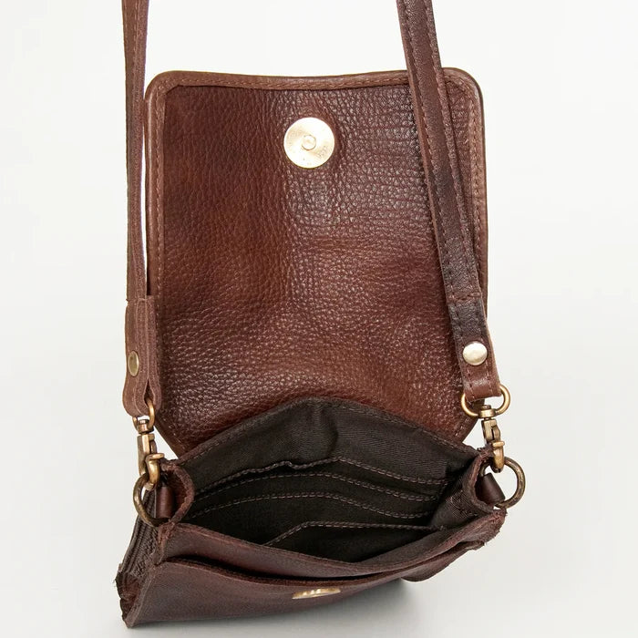Brown Vintage Handmade Purse Crossbody