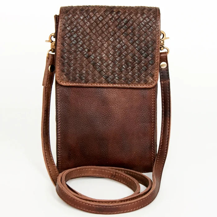 Brown Vintage Handmade Purse Crossbody