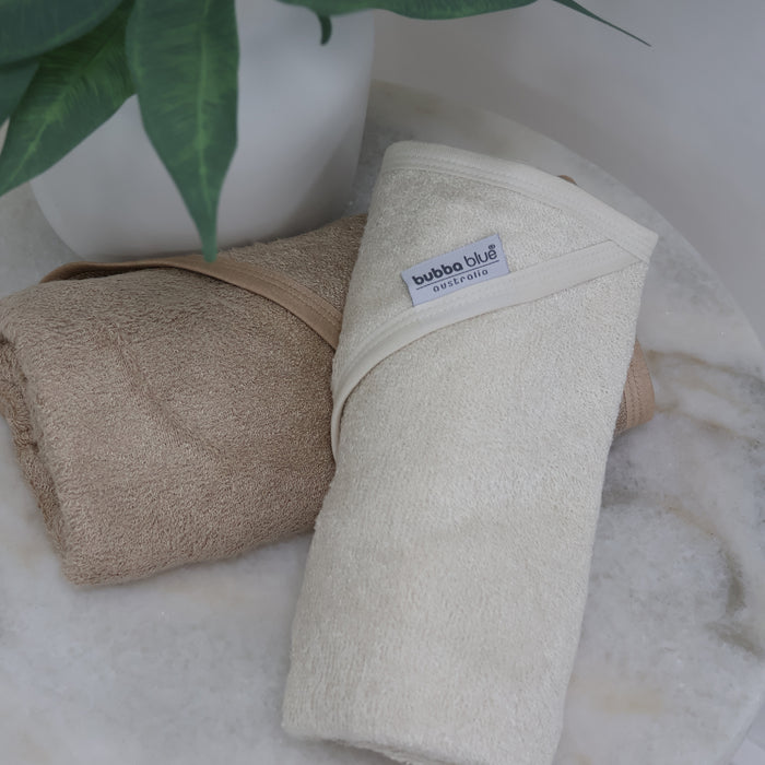 Bubba Sundae 2PK Hooded Towels - Chestnut - Bubba Blue Australia