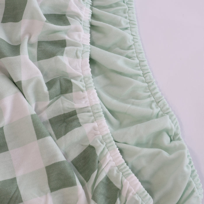 Bubba Sundae 2pk Jersey Co Sleeper/Bedside Sleeper Fitted Sheets - Greentea - Bubba Blue Australia