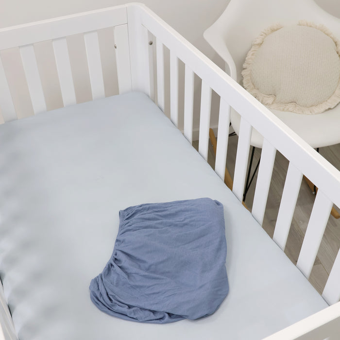 Bubba Sundae 2pk Jersey Cot Fitted Sheets - Blueberry - Bubba Blue Australia