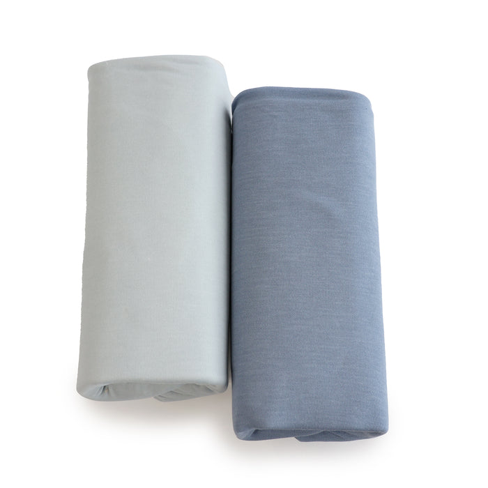Bubba Sundae 2pk Jersey Cot Fitted Sheets - Blueberry - Bubba Blue Australia