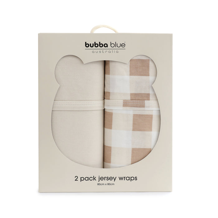 Bubba Sundae 2pk Jersey Wraps - Chestnut - Bubba Blue Australia