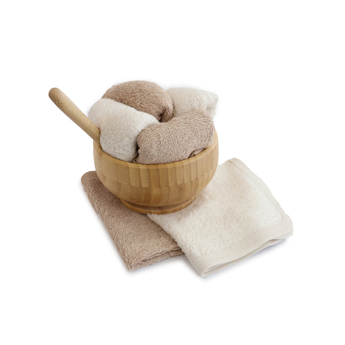 Bubba Sundae 6pk Wash Cloths - Chestnut - Bubba Blue Australia