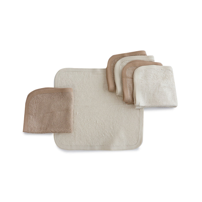 Bubba Sundae 6pk Wash Cloths - Chestnut - Bubba Blue Australia