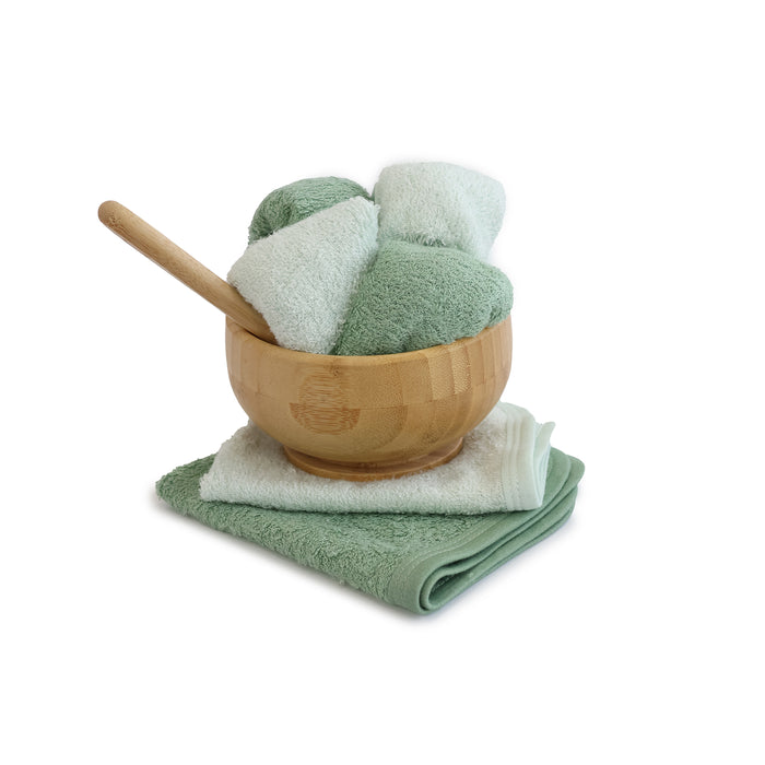 Bubba Sundae 6pk Wash Cloths - Greentea - Bubba Blue Australia