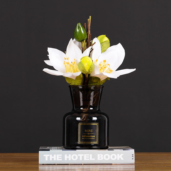 Bulk 12" Kapok Bouquet Artificial Flowers Bouquet Table Centerpiece Floral Arrangement Wholesale