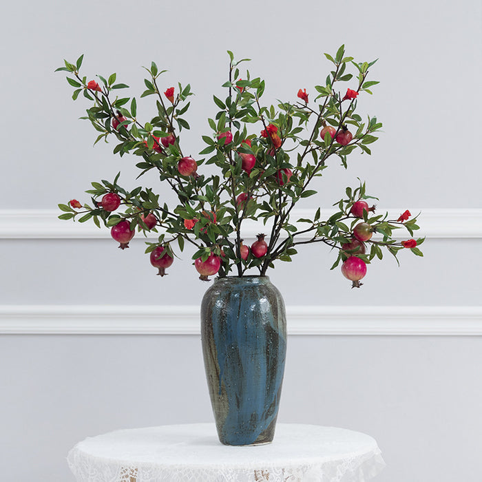 Bulk 35" Extra Long Pomegranate Stems Artificial Fruits Branches Wholesale