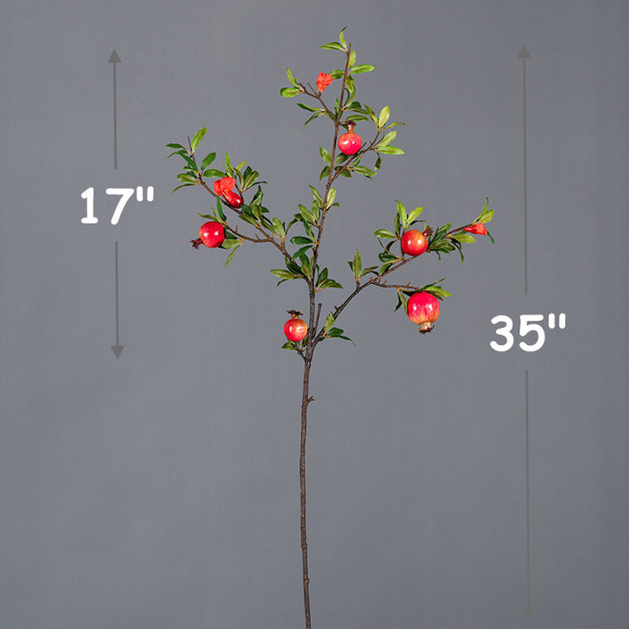 Bulk 35" Extra Long Pomegranate Stems Artificial Fruits Branches Wholesale