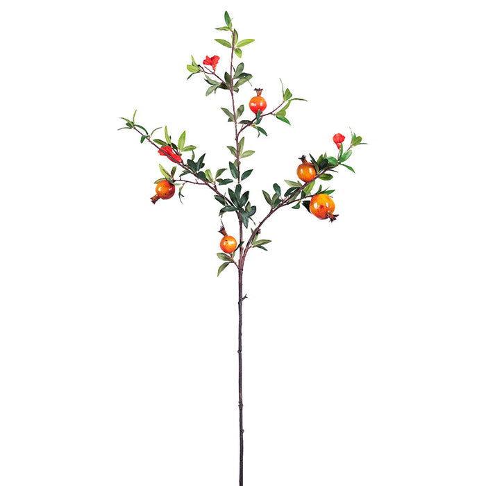 Bulk 35" Extra Long Pomegranate Stems Artificial Fruits Branches Wholesale