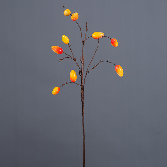 Bulk 35" Mango Stems Spray Artificial Fruit Branches Wholesale