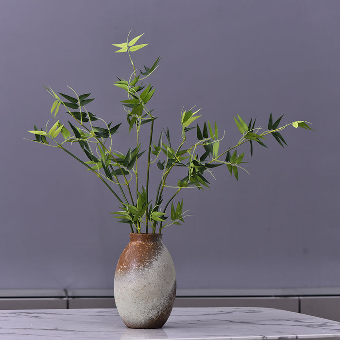 Bulk Wabi-Sabi 32" Greenery Stems Spray Bamboo Leaves Branch Artificial Plants Wholesale