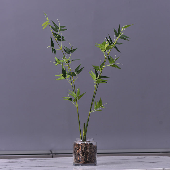 Bulk Wabi-Sabi 32" Greenery Stems Spray Bamboo Leaves Branch Artificial Plants Wholesale