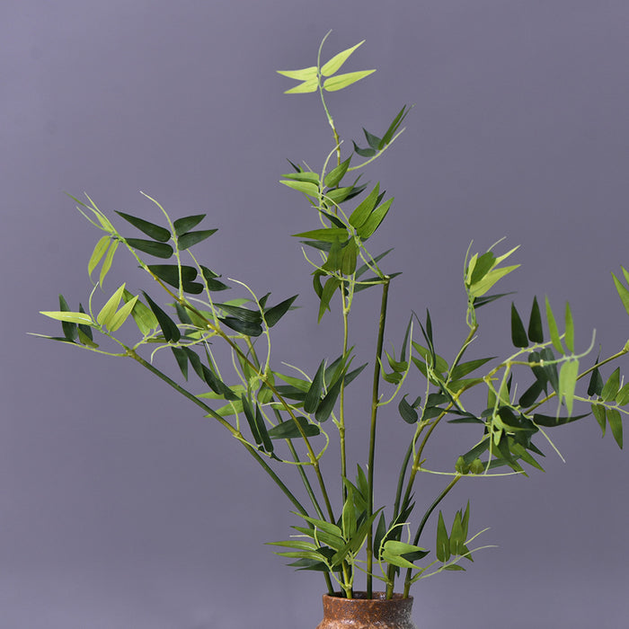 Bulk Wabi-Sabi 32" Greenery Stems Spray Bamboo Leaves Branch Artificial Plants Wholesale