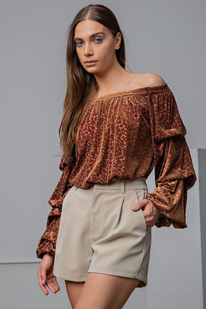 Burnout Velvet Top